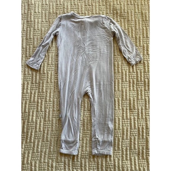 6-12M Kyte Light Gray Zippered Romper Footless Pajamas - Picture 2 of 4